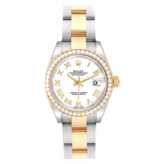 Rolex Datejust 28 Steel Rolesor Yellow Gold Diamond Ladies Watch 279383
