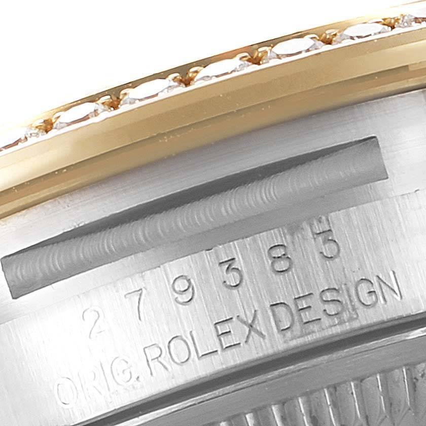 Rolex Datejust 28 Steel Rolesor Yellow Gold Diamond Watch 279383 Box Card For Sale 3