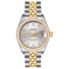 Rolex Datejust 28 Steel Rolesor Yellow Gold Diamond Watch 279383 Unworn
