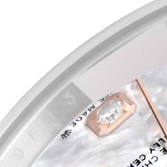 Rolex Datejust 28 Damenuhr aus Stahl, Roségold, Perlmutt-Diamant-Zifferblatt