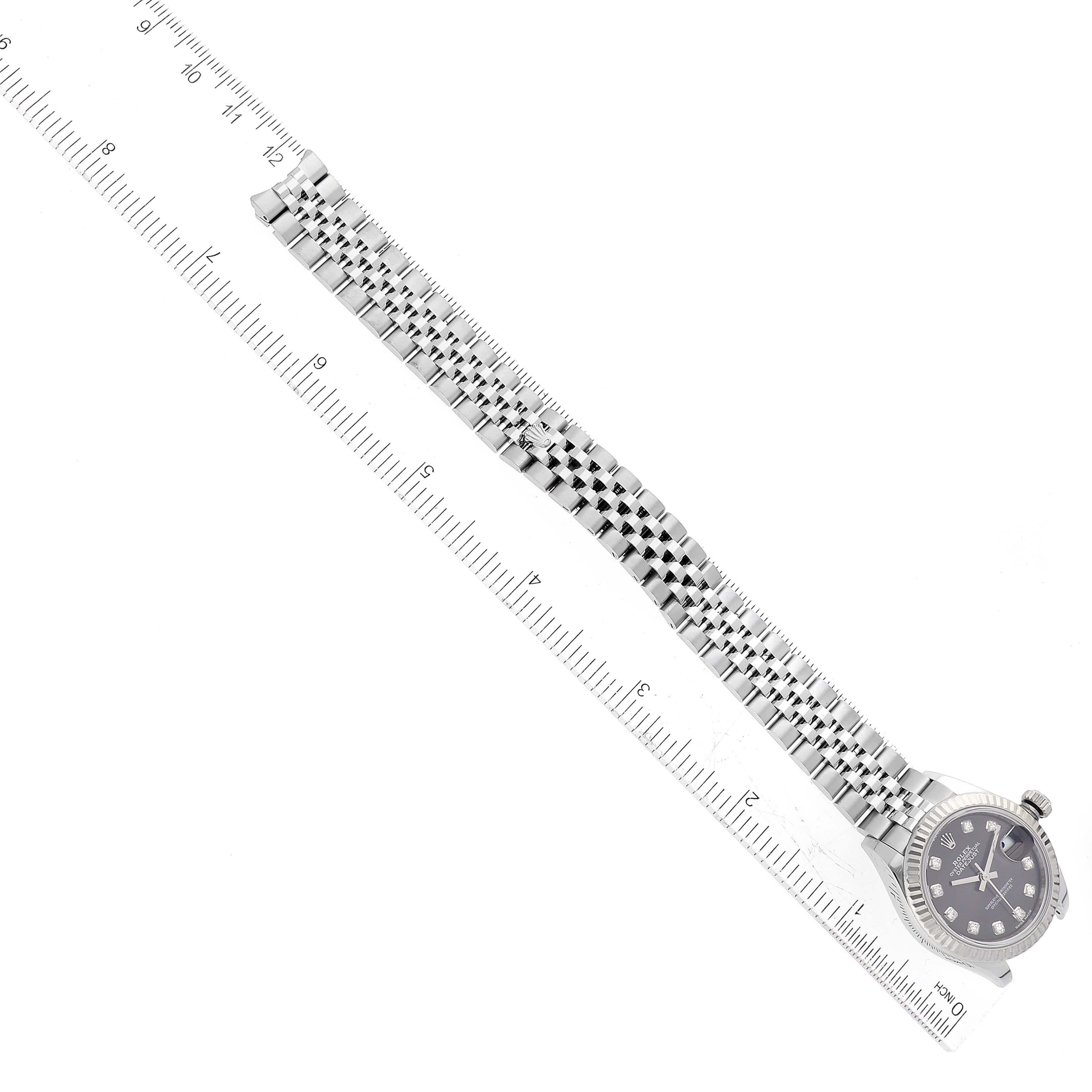 Rolex Datejust 28 Acciaio Oro Bianco Grigio Scuro Quadrante Donna 279174 6