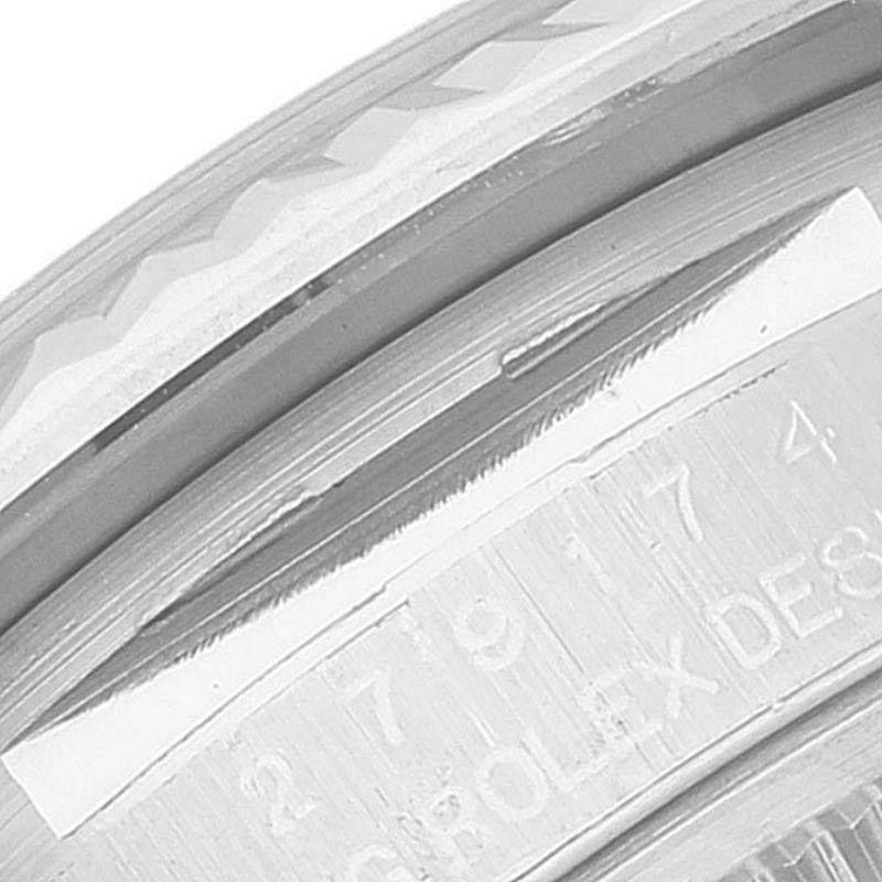Rolex Datejust 28 Steel White Gold Dark Grey Diamond Dial Ladies Watch 279174 3