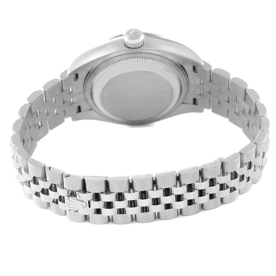 Rolex Datejust 28 Steel White Gold Dark Grey Diamond Dial Ladies Watch 279174 5