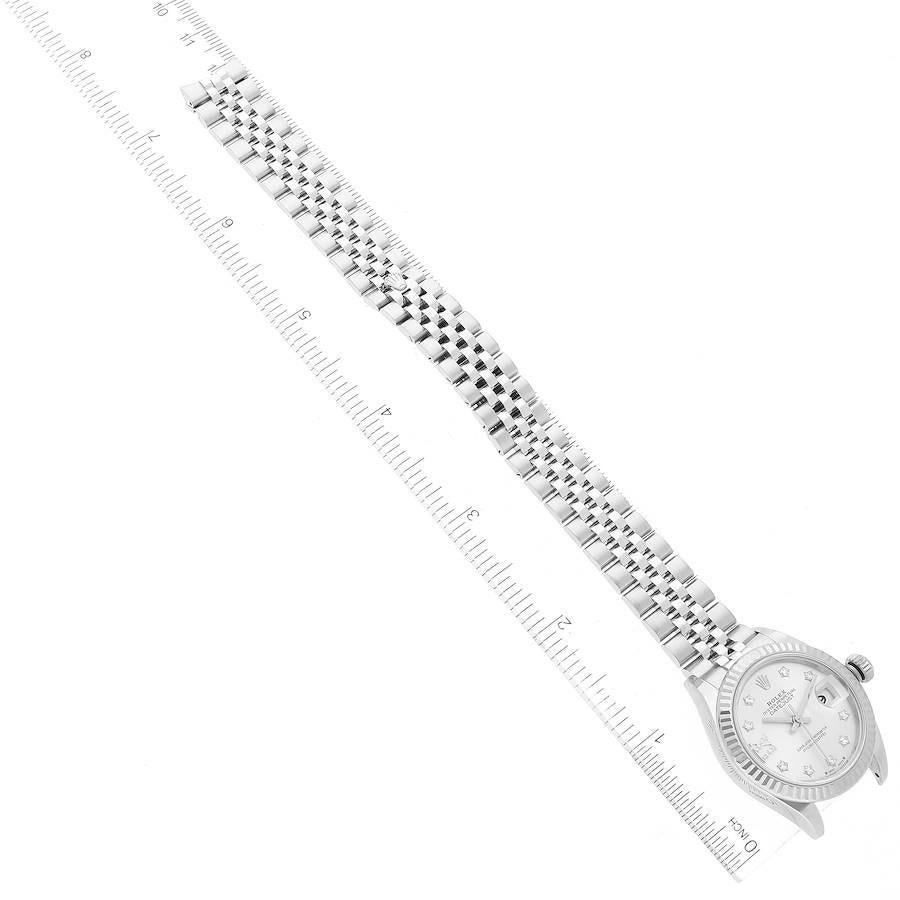 Rolex Datejust 28 Damenuhr aus Stahl und Weißgold mit Diamant-Zifferblatt 279174 Boxkarte 7