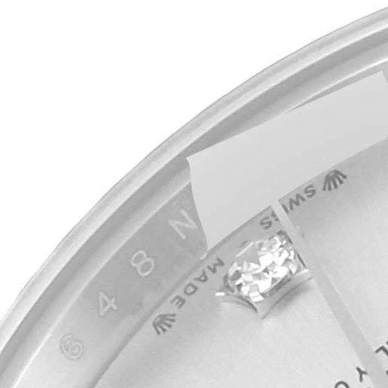 Women's Rolex Datejust 28 Steel White Gold Diamond Dial Ladies Watch 279174 Box Card
