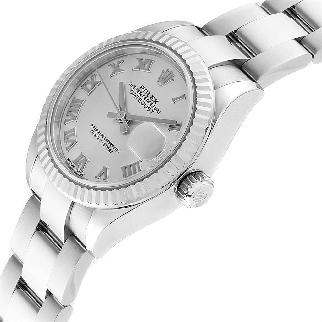 Women's Rolex Datejust 28 Steel White Gold Oyster Bracelet Ladies Watch 279174