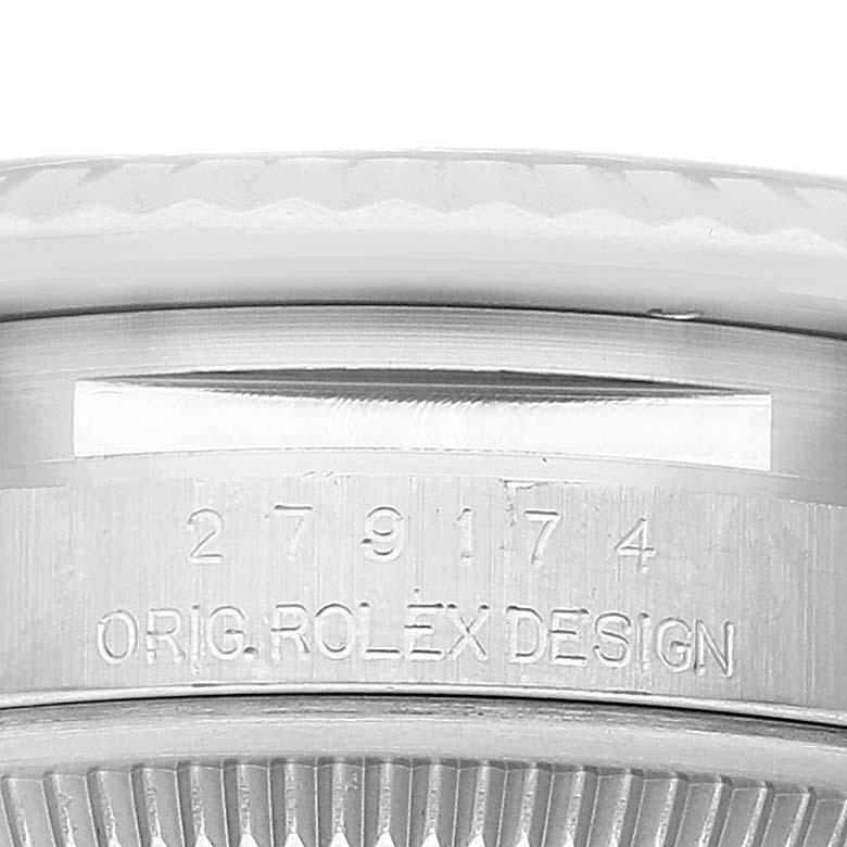 Rolex Datejust 28 Steel White Gold Pink Dial Ladies Watch 279174 Box Card 2