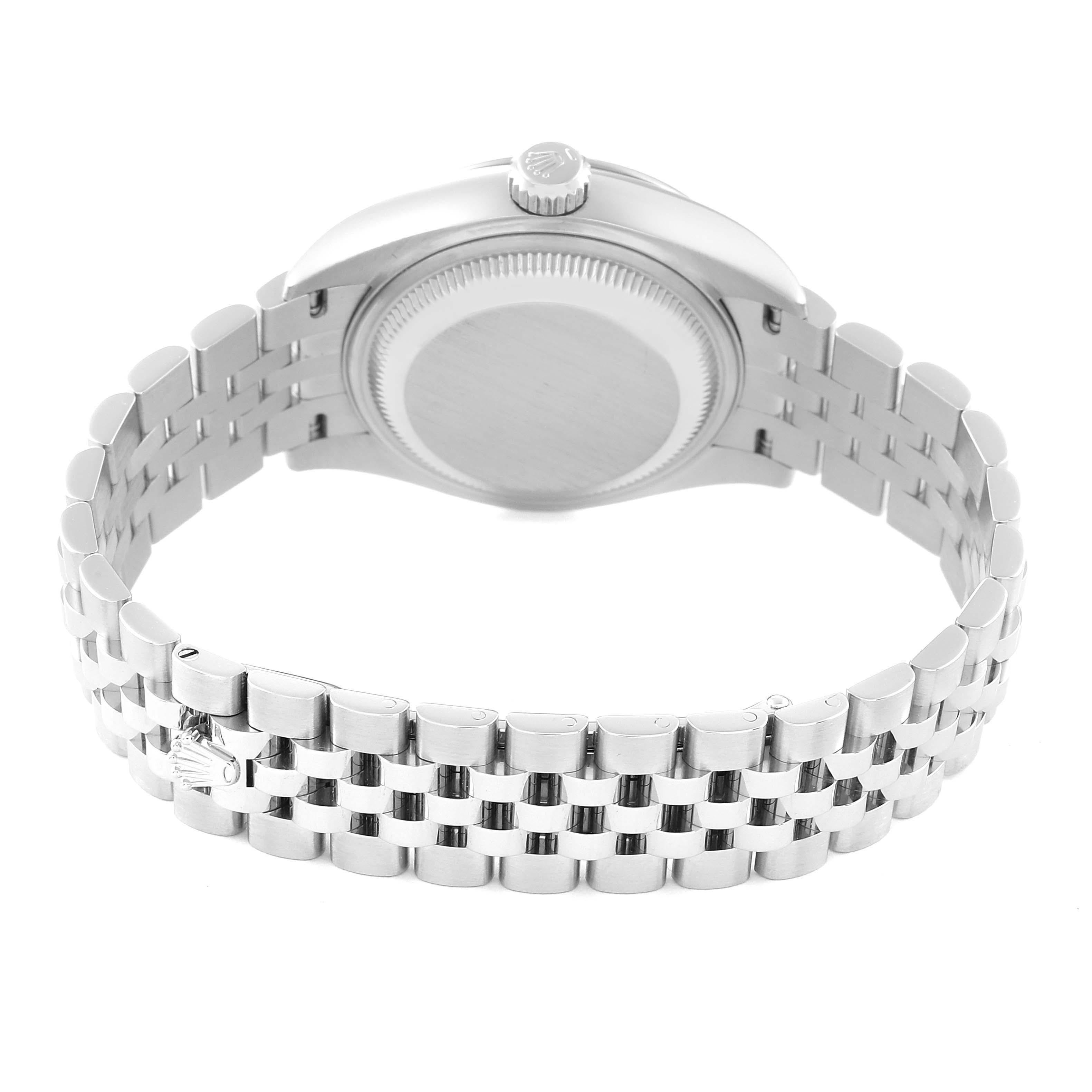Rolex Datejust 28 Steel White Gold Pink Dial Ladies Watch 279174 Box Card 4