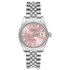 Rolex Datejust 28 Acciaio Oro Bianco Quadrante Pink Orologio da donna 279174 Scheda Scatola