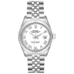 Rolex Datejust 28 Steel White Gold White Dial Ladies Watch 279174 Unworn