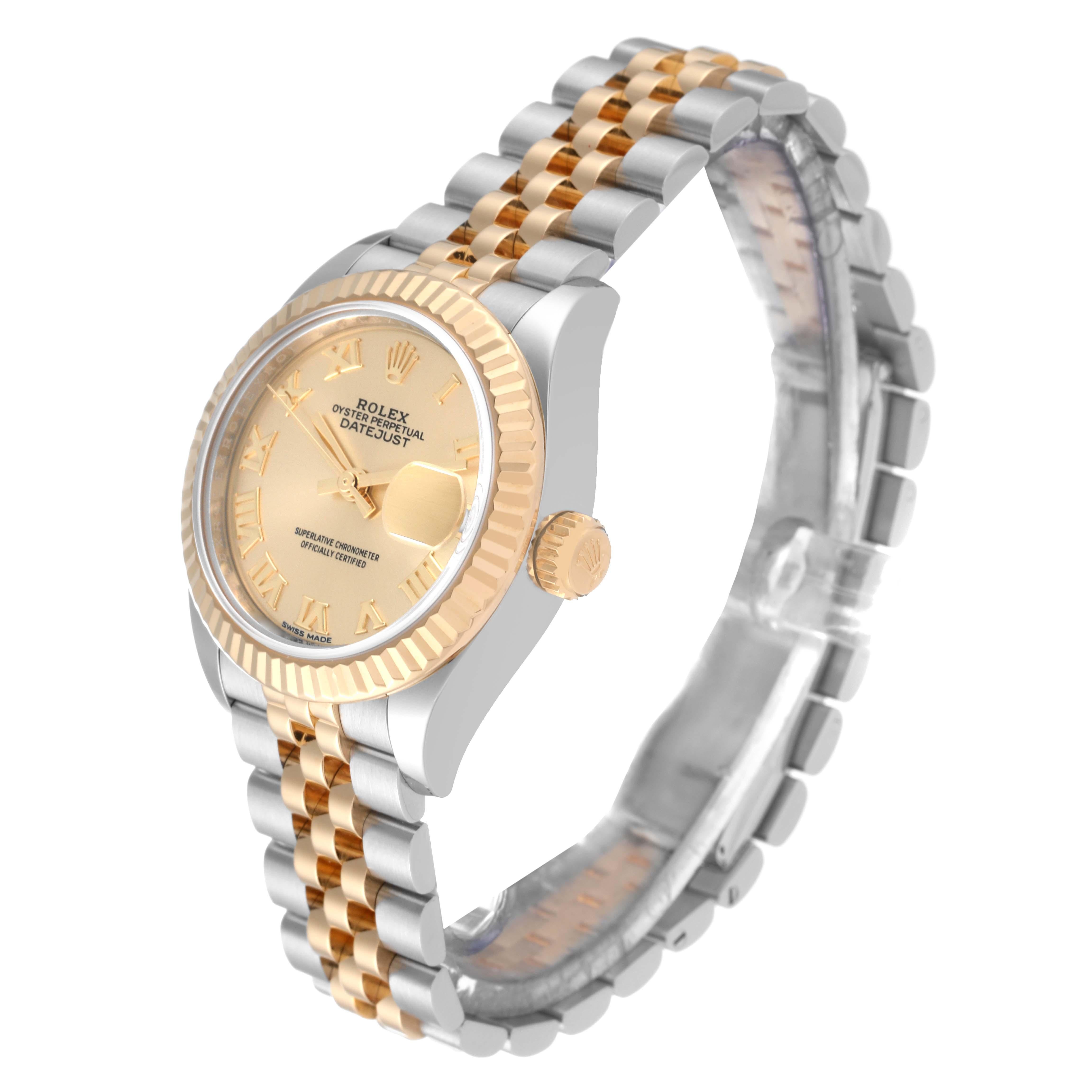Rolex Datejust 28 Steel Yellow Gold Champagne Dial Ladies Watch 279173 8