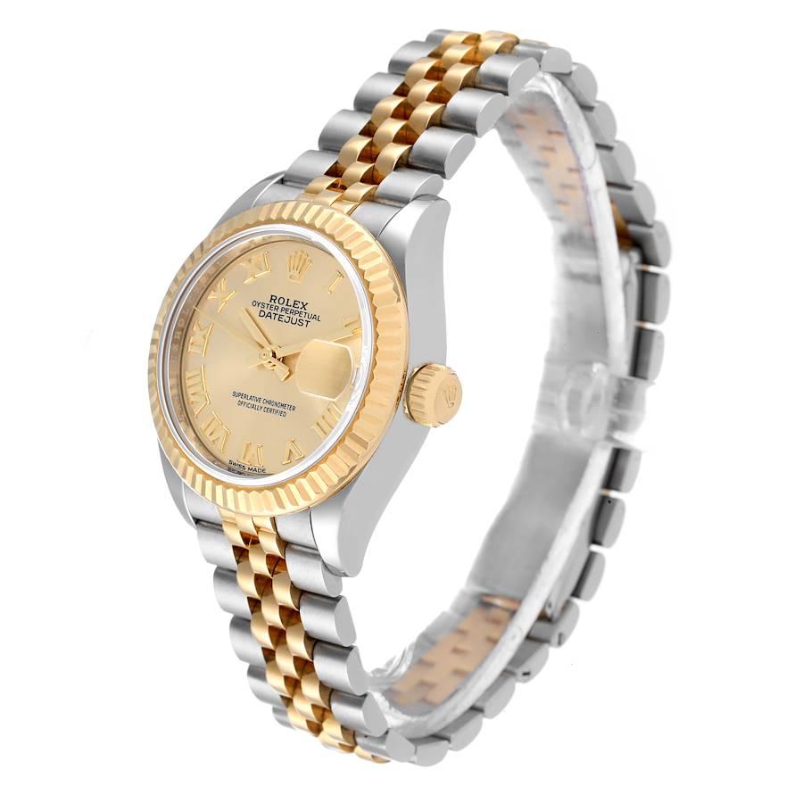 Women's Rolex Datejust 28 Steel Yellow Gold Champagne Dial Ladies Watch 279173
