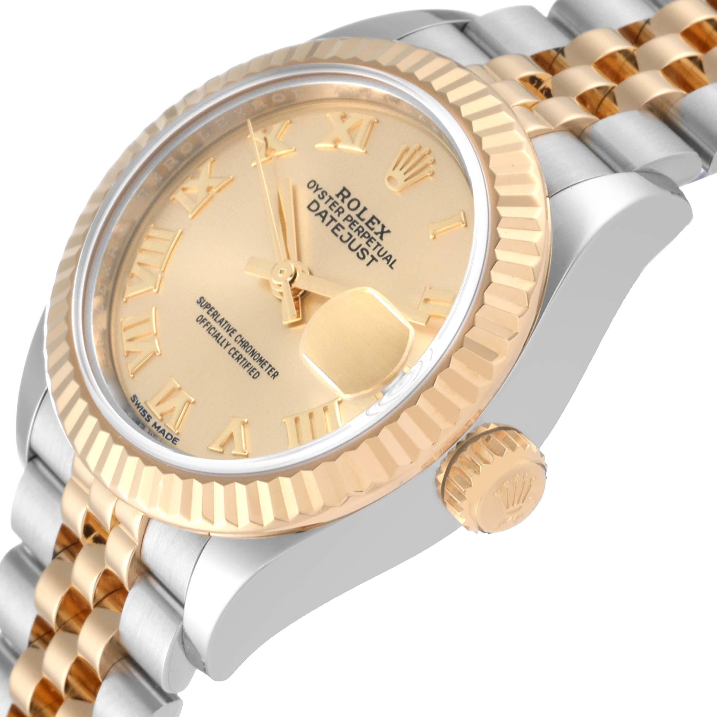 Rolex Datejust 28 Steel Yellow Gold Champagne Dial Ladies Watch 279173 2
