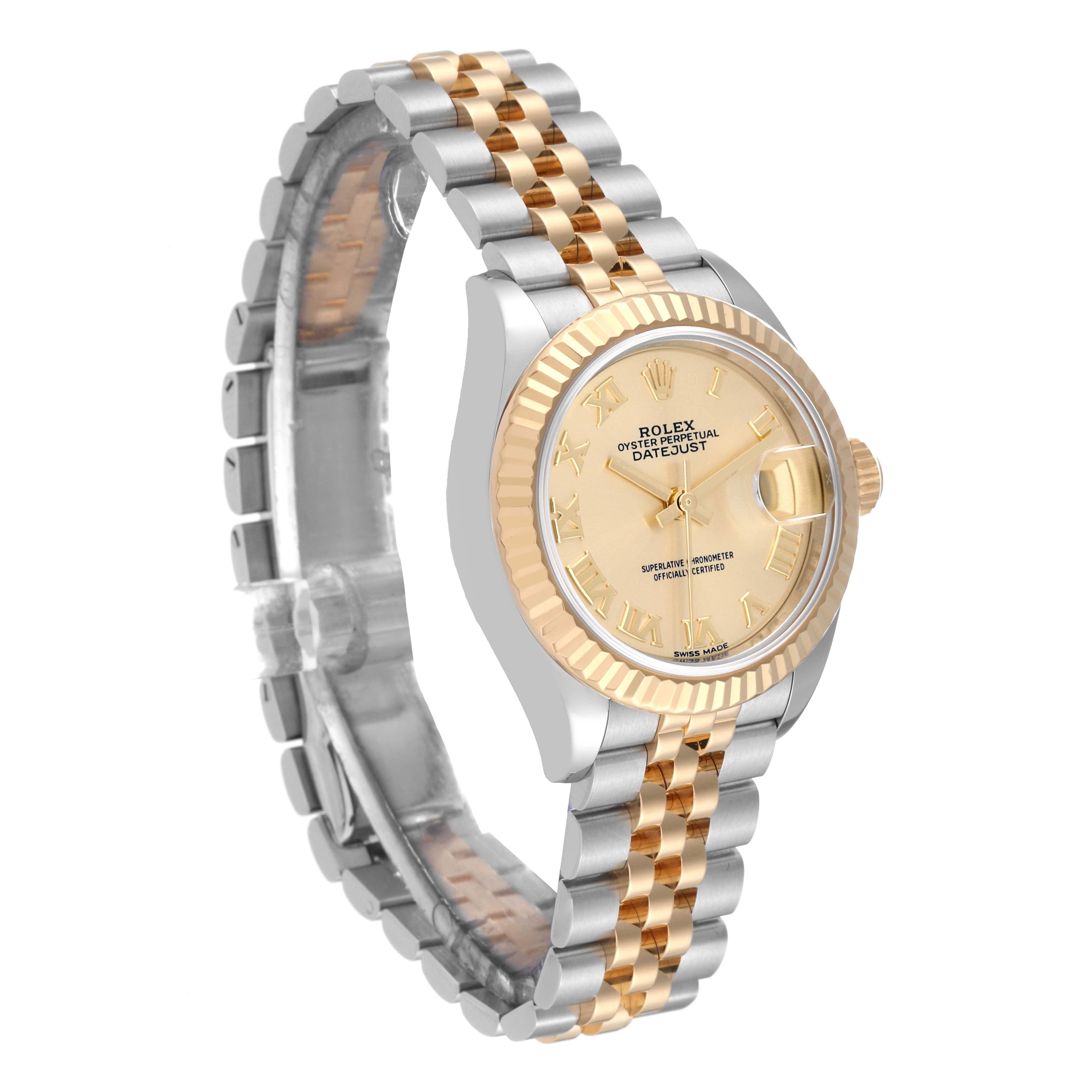 Rolex Datejust 28 Steel Yellow Gold Champagne Dial Ladies Watch 279173 3