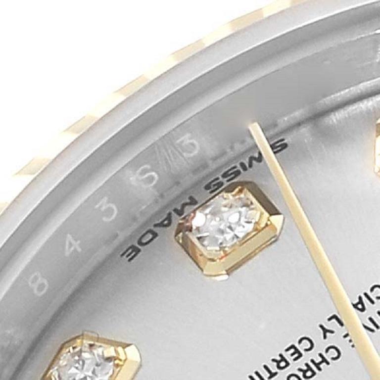 Women's Rolex Datejust 28 Steel Yellow Gold Diamond Dial Ladies Watch 279173 Box Card