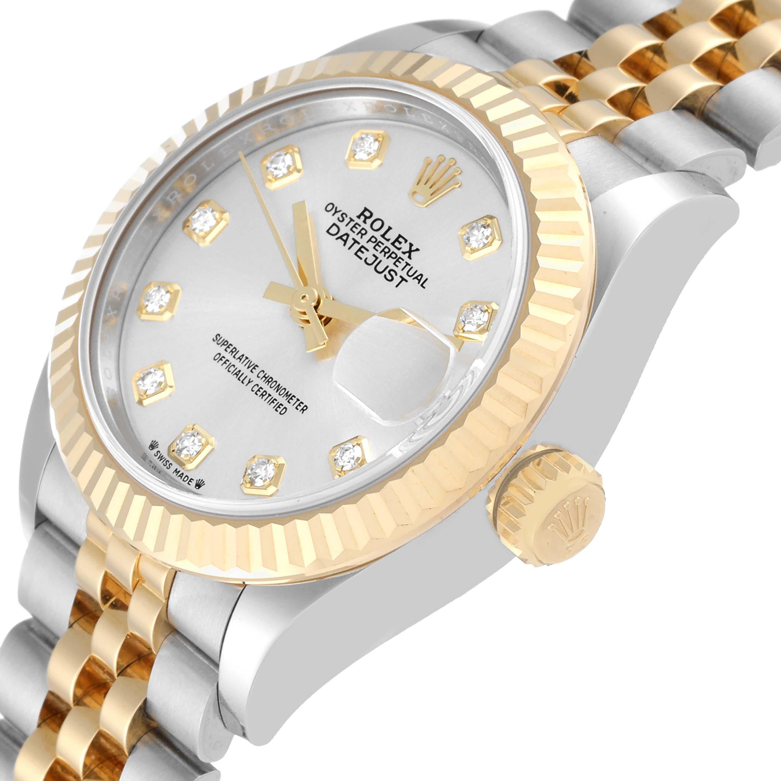 Rolex Datejust 28 Steel Yellow Gold Diamond Ladies Watch 279173 Unworn 1