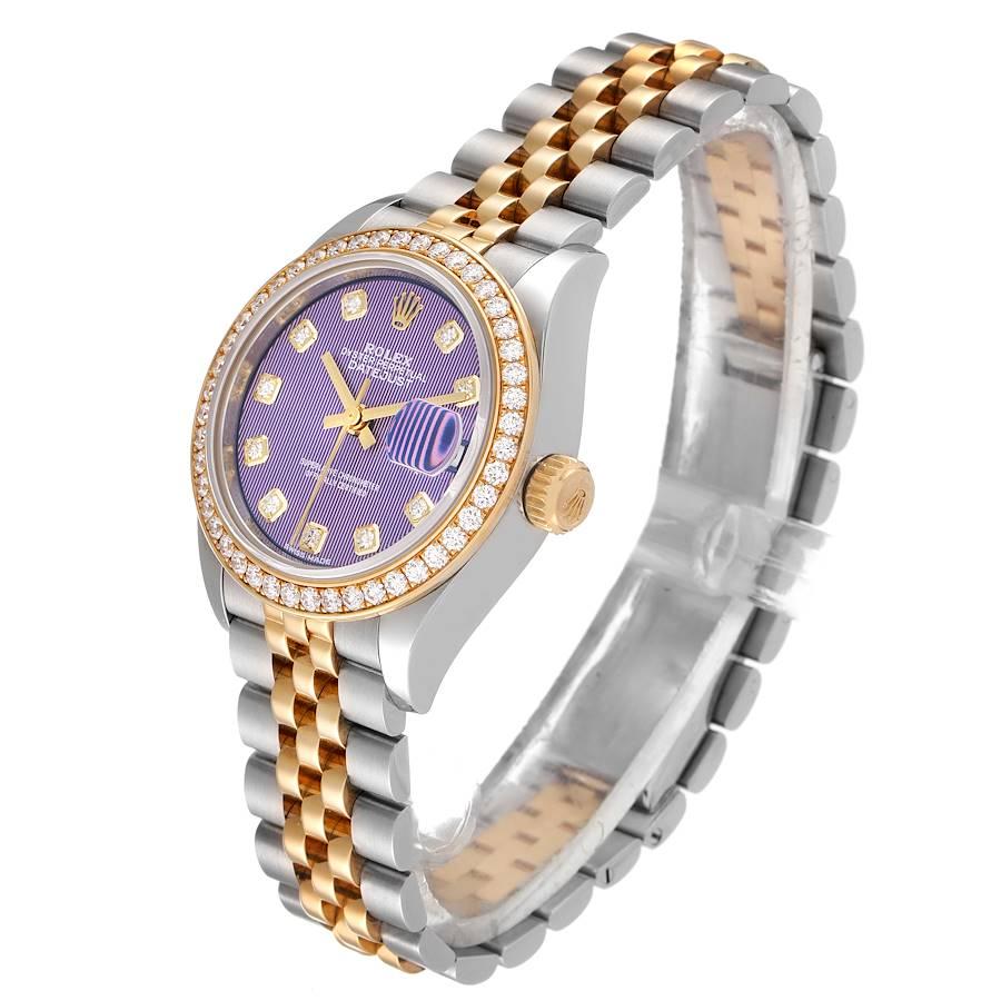Women's Rolex Datejust 28 Steel Yellow Gold Diamond Ladies Watch 279383 For Sale