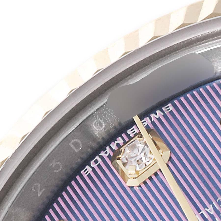 Rolex Datejust 28 Steel Yellow Gold Lavender Diamond Dial Ladies Watch 279173 For Sale 1