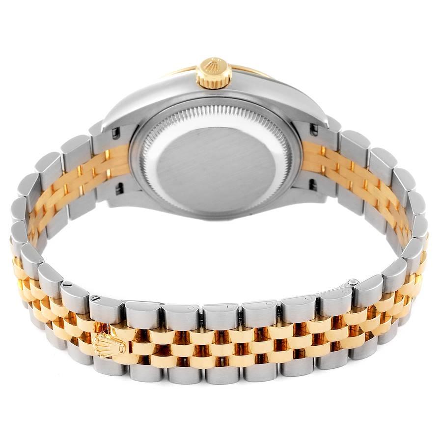 Rolex Datejust 28 Steel Yellow Gold Lavender Diamond Dial Ladies Watch 279173 For Sale 3