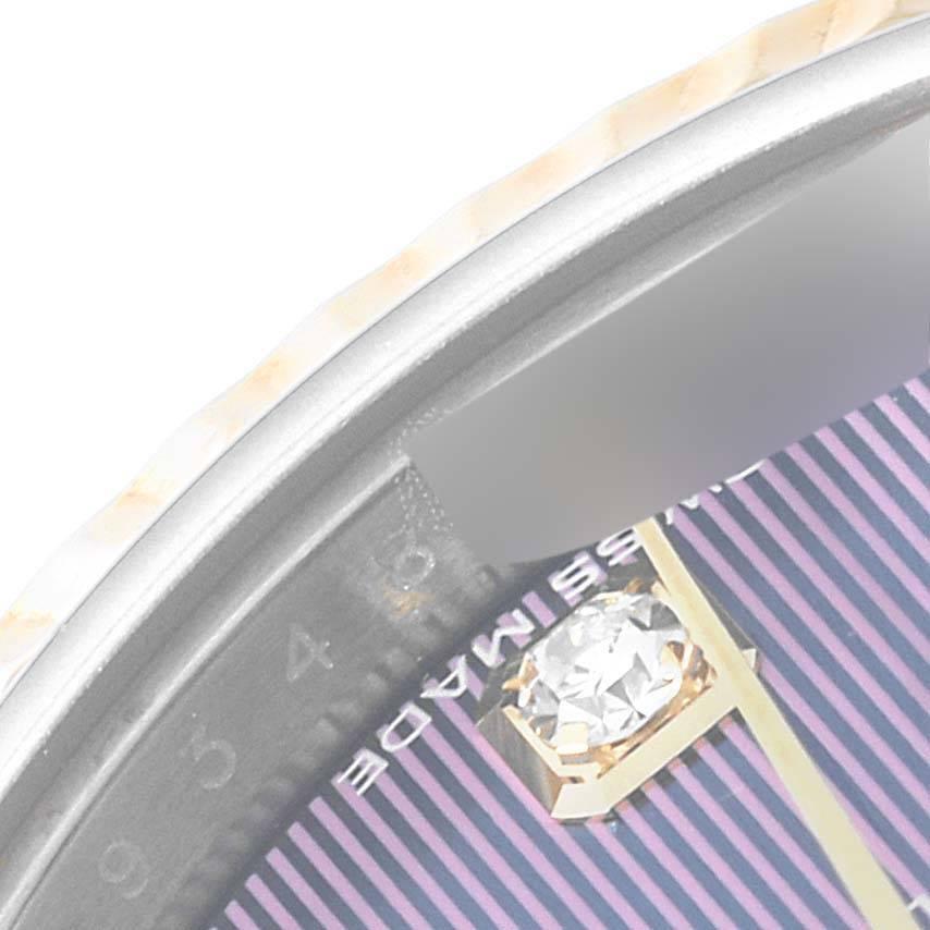 Women's Rolex Datejust 28 Steel Yellow Gold Lavender Diamond Ladies Watch 279173
