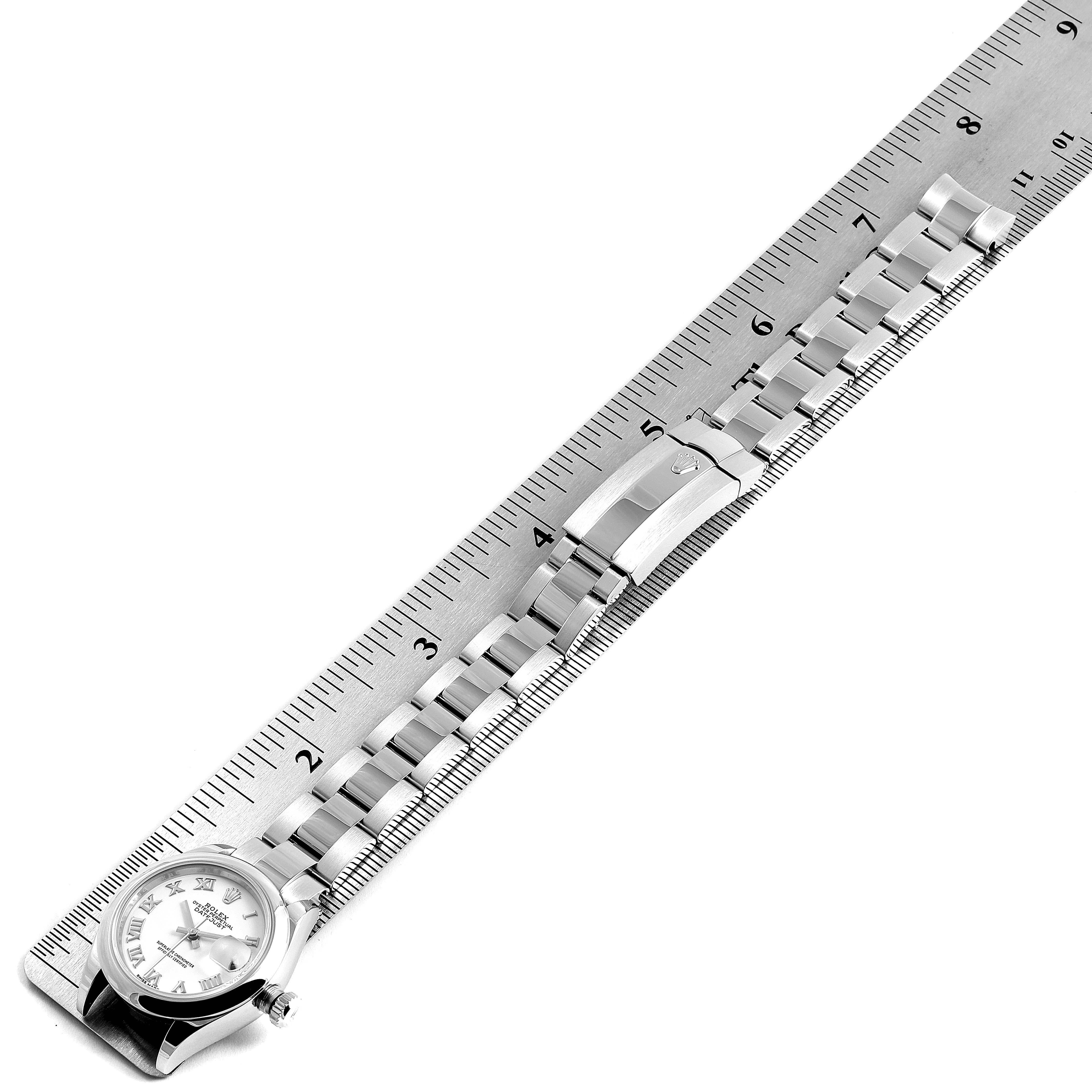 Rolex Datejust 28 White Dial Steel Ladies Watch 279160 Box Card 6