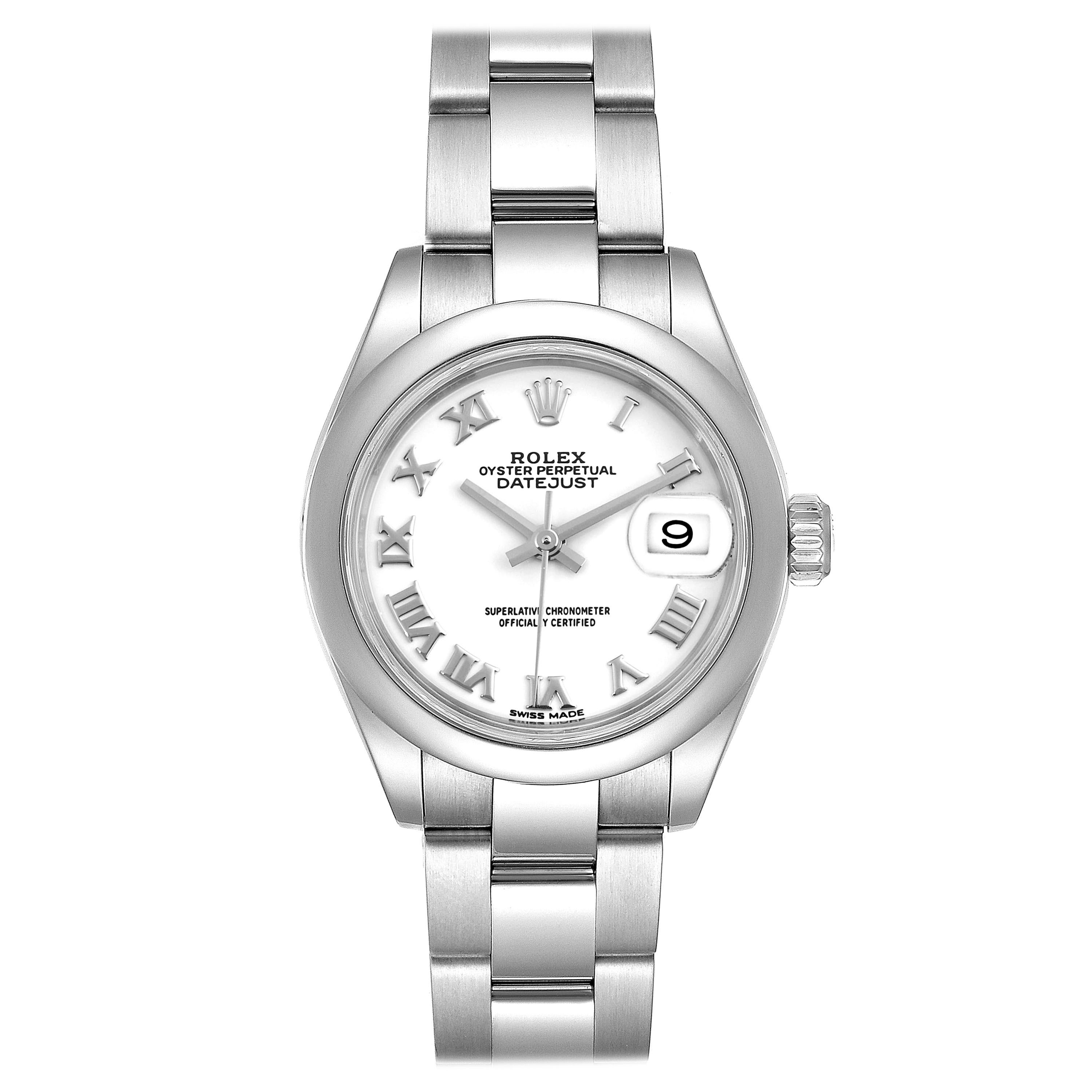 Rolex Datejust 28 White Dial Steel Ladies Watch 279160 Box Card