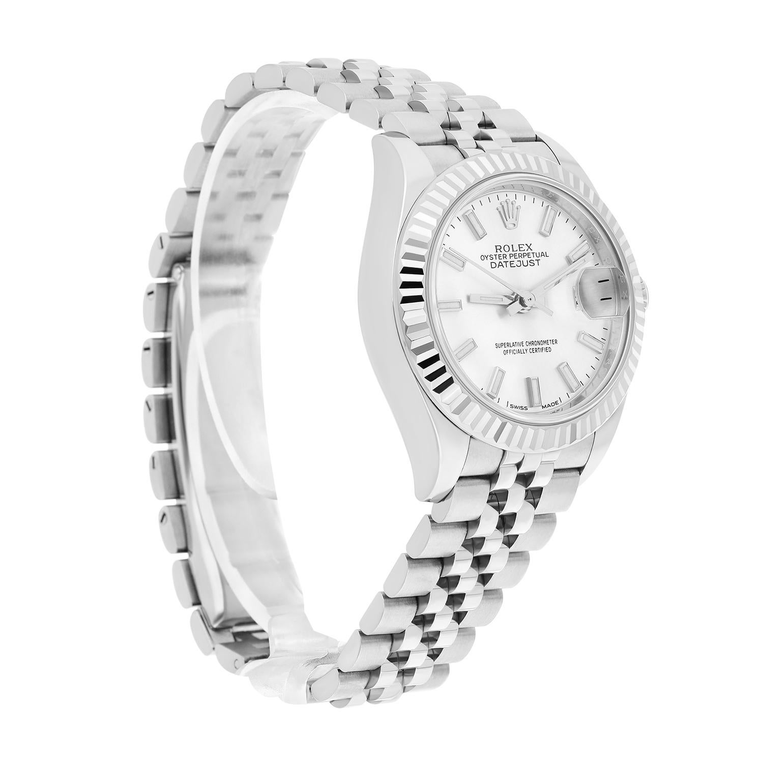 Modern Rolex Datejust 28mm 279174 Ladies Watch Silver Dial Jubilee Stainless Steel
