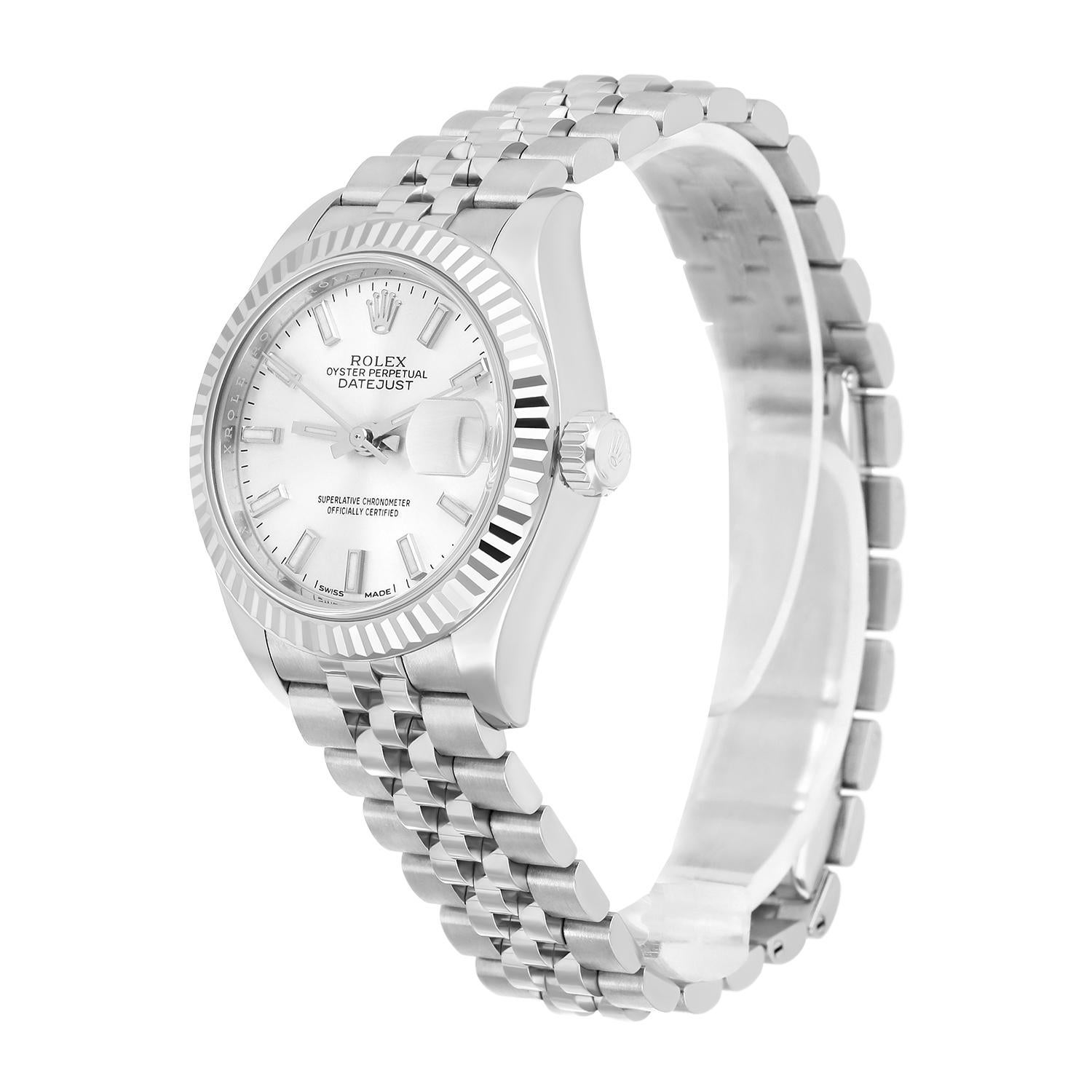 Women's Rolex Datejust 28mm 279174 Ladies Watch Silver Dial Jubilee Stainless Steel