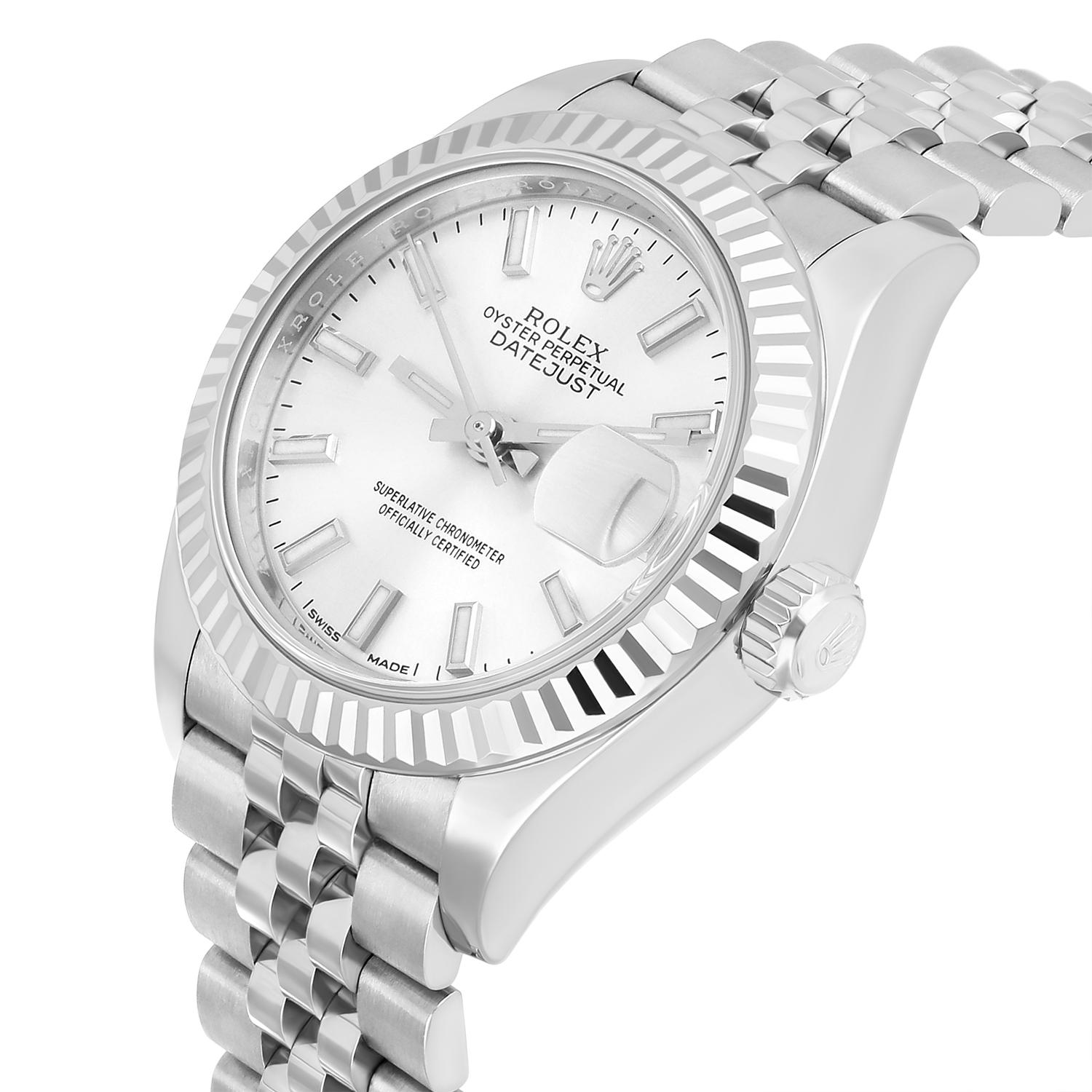 Rolex Datejust 28mm 279174 Ladies Watch Silver Dial Jubilee Stainless Steel 1