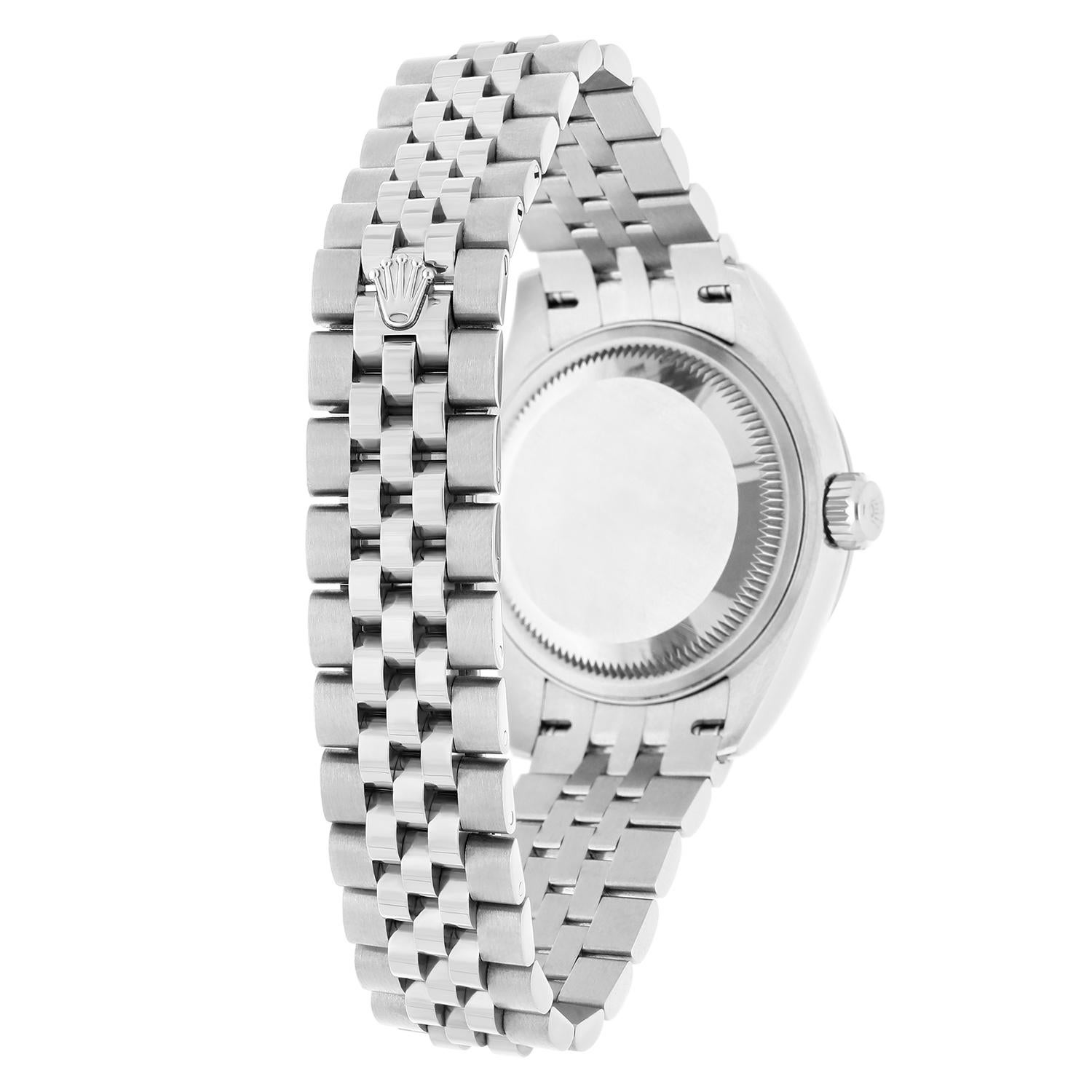 Rolex Datejust 28mm 279174 Reloj de señora Esfera romana blanca Jubilee Acero inoxidable 3