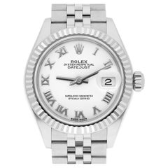Rolex Datejust 28mm 279174 Damenuhr Weißes römisches Zifferblatt Jubiläum Edelstahl
