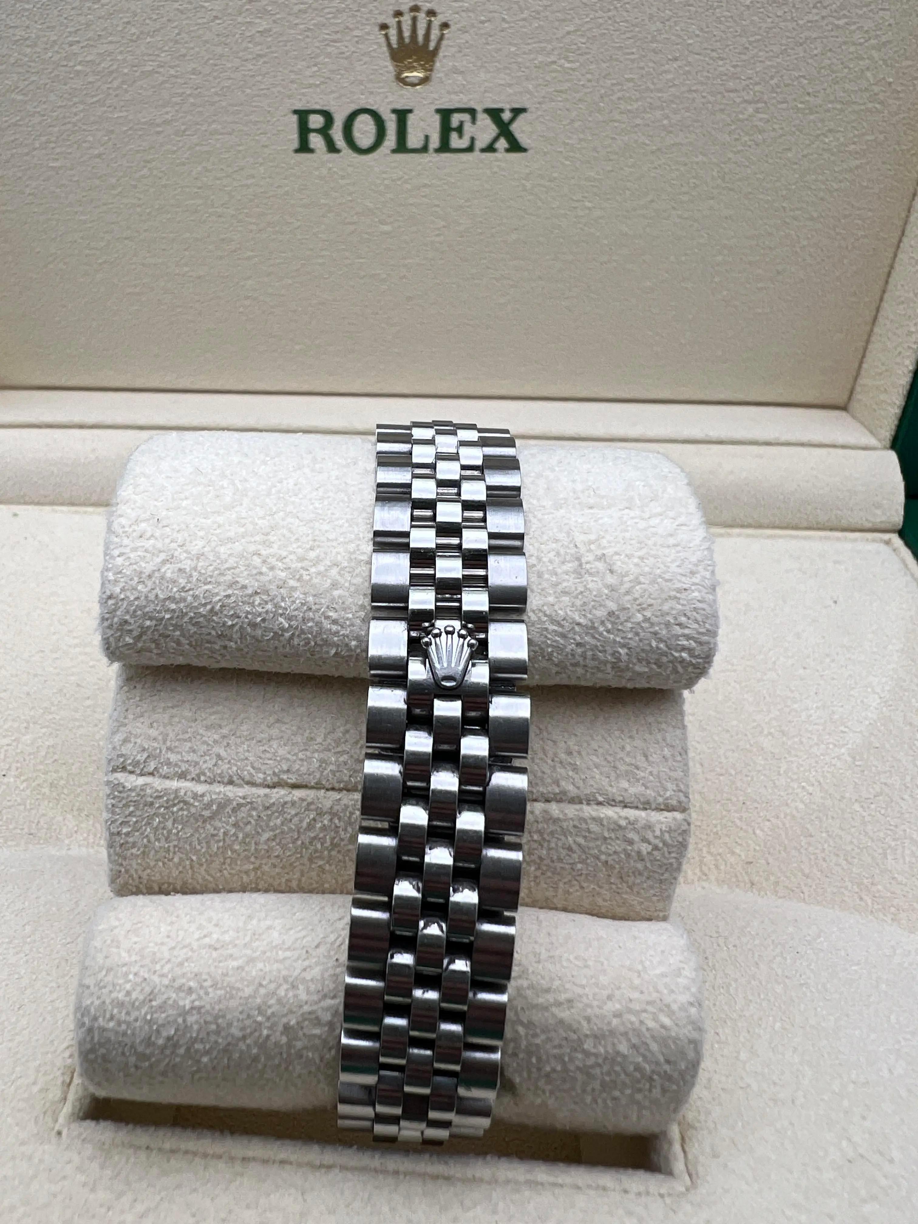 Rolex Datejust 28mm 279384RBR Diamond Bezel Silver Star Roman Dial Box Papers 6