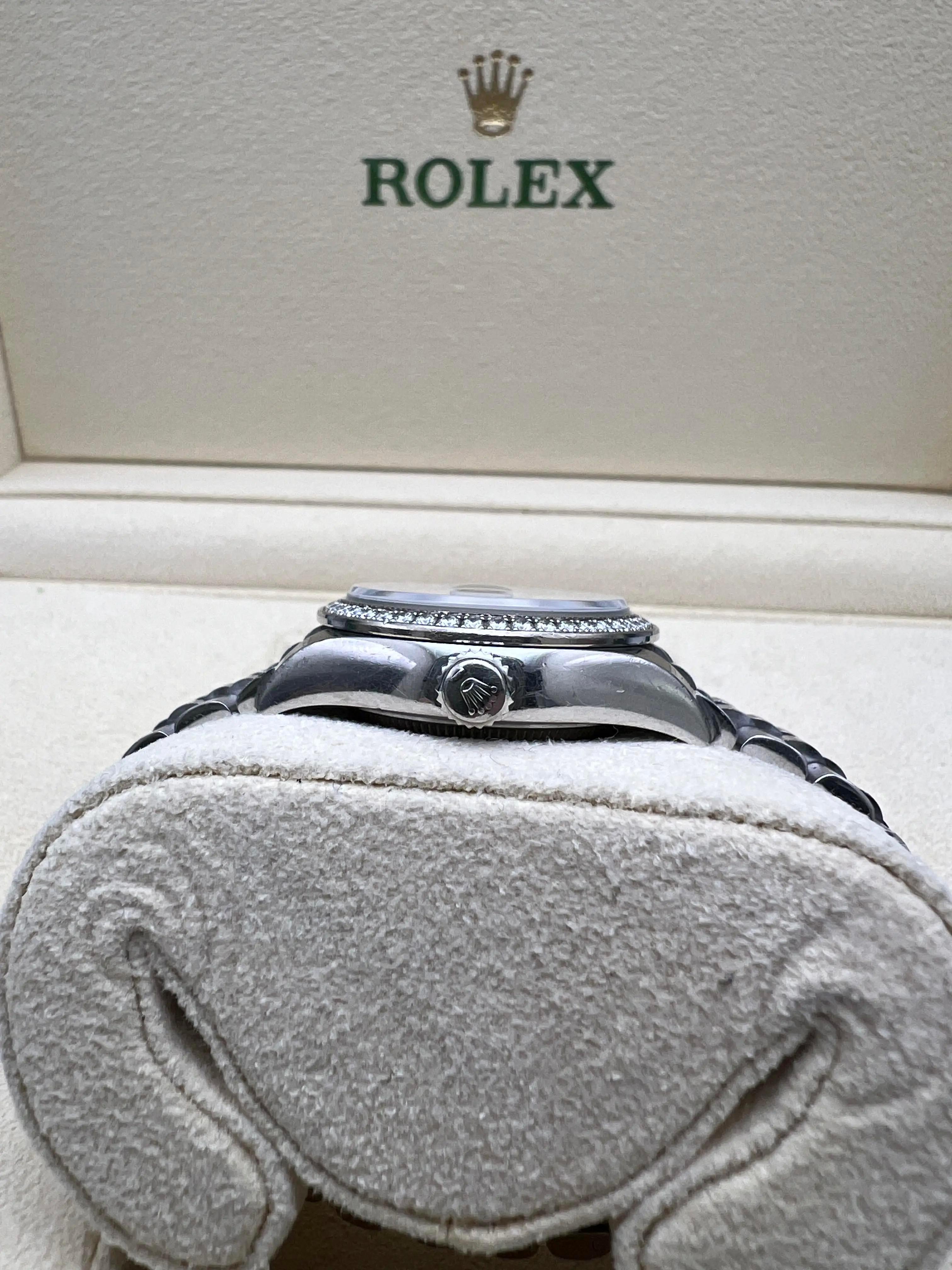 Rolex Datejust 28mm 279384RBR Diamond Bezel Silver Star Roman Dial Box Papers 3