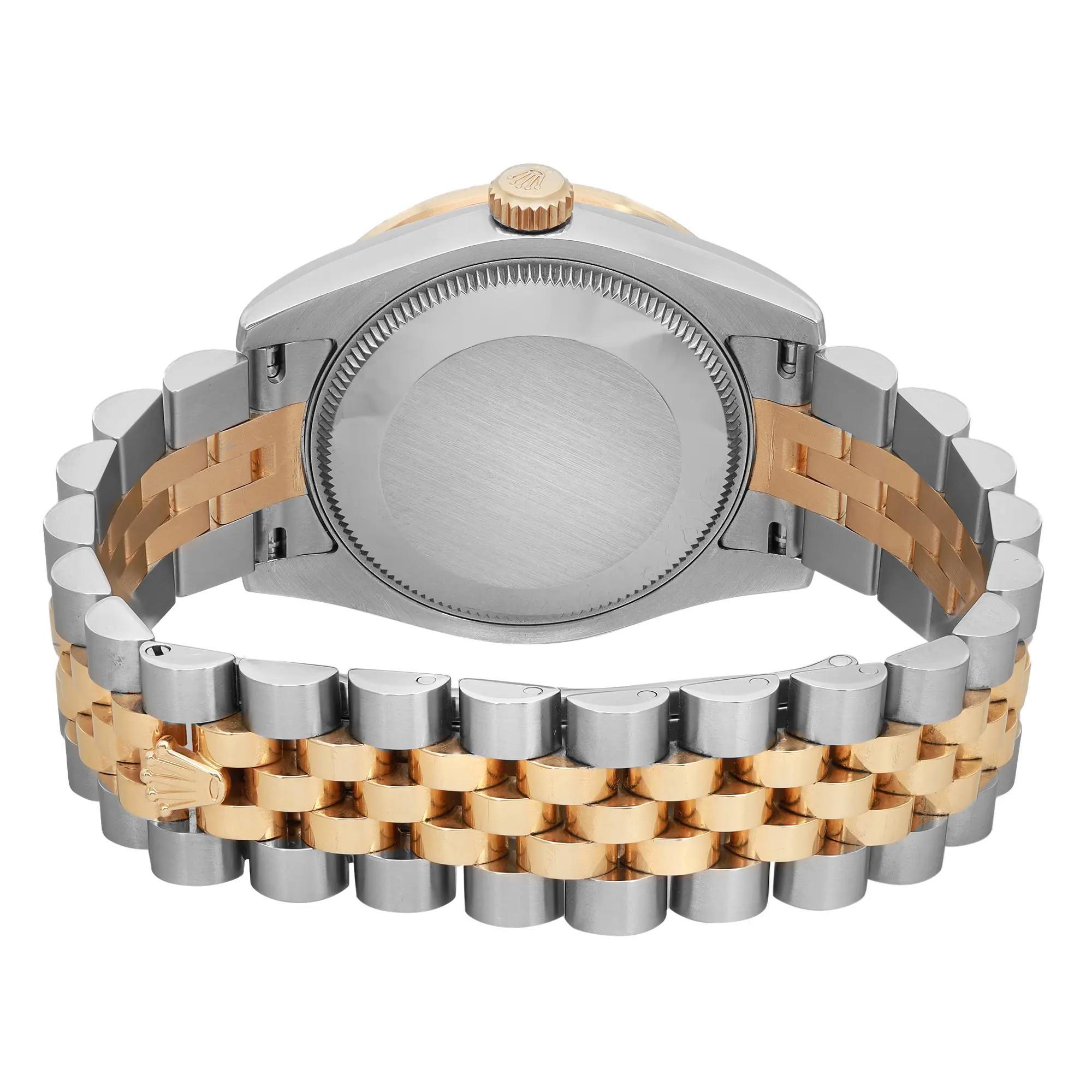 Rolex Montre Datejust 31 en or 18 carats, acier, diamants et cadran MOP 178383 en vente 1