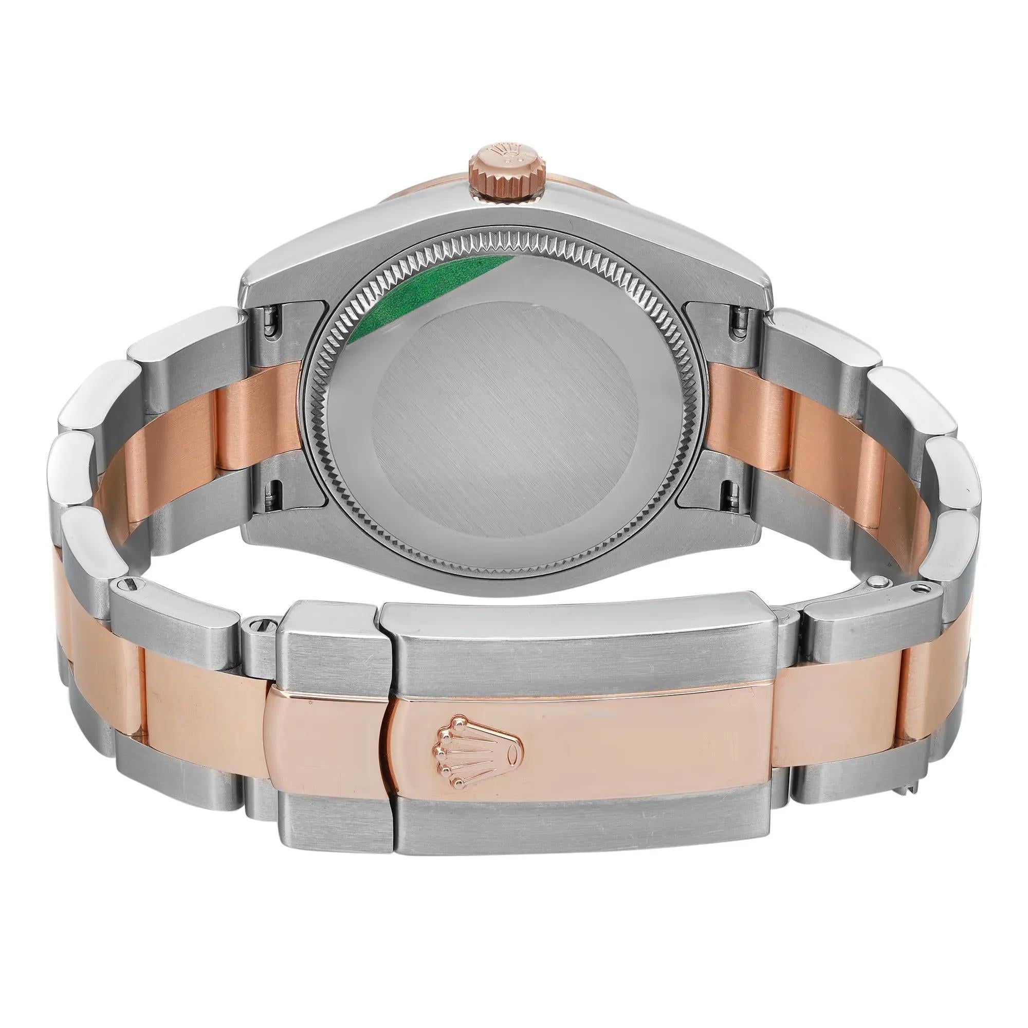 Round Cut Rolex Datejust 31 18K Rose Gold Steel Diamond Chocolate Dial Watch 178341