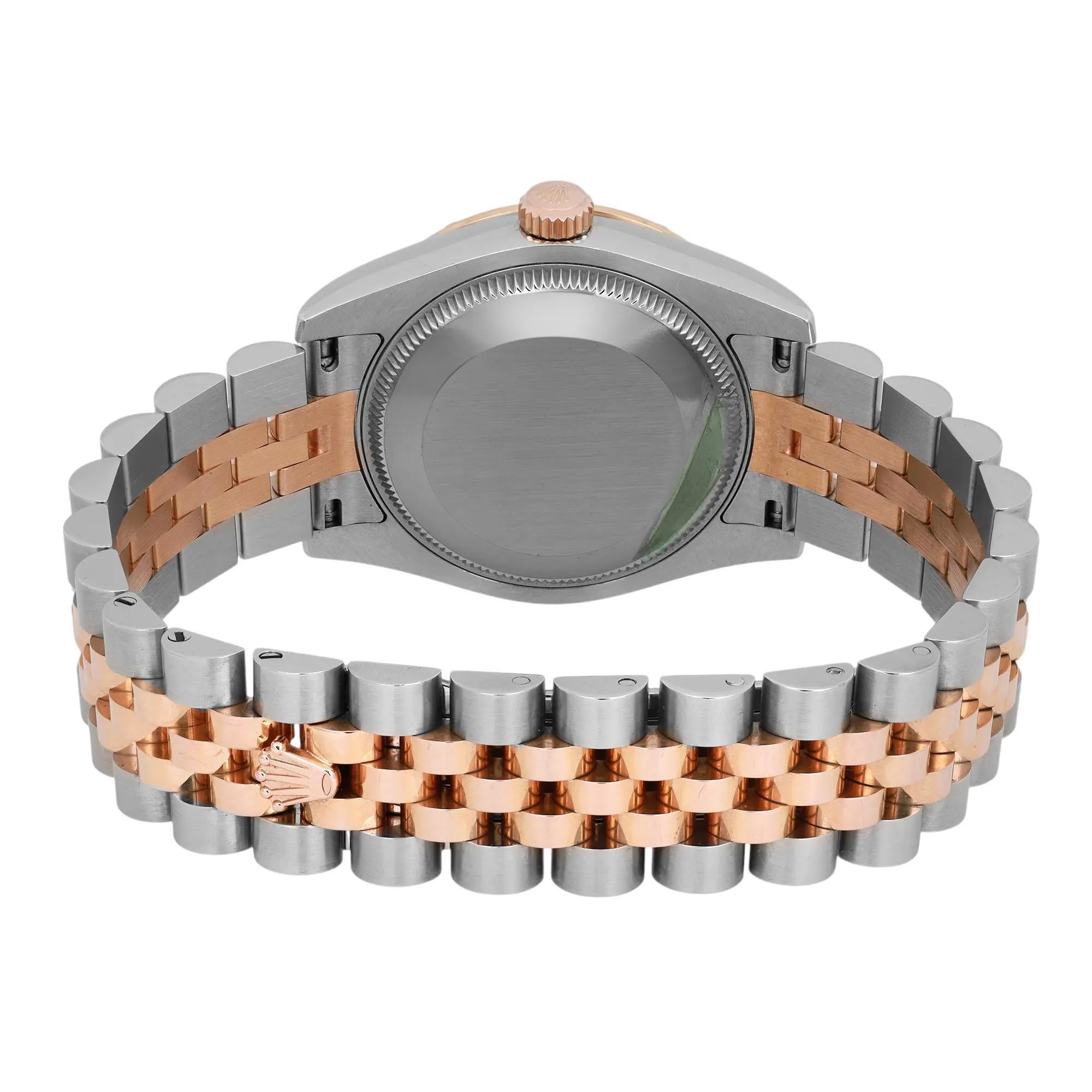 Reloj Rolex Datejust 31 18K Oro rosa Acero Diamante Chocolate 178341 en venta 1