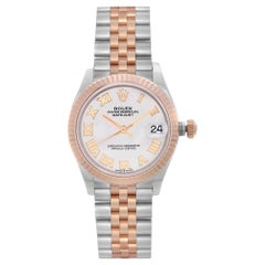 Rolex Datejust 31 18K Rose Gold Steel White Roman Dial Ladies Watch 278271