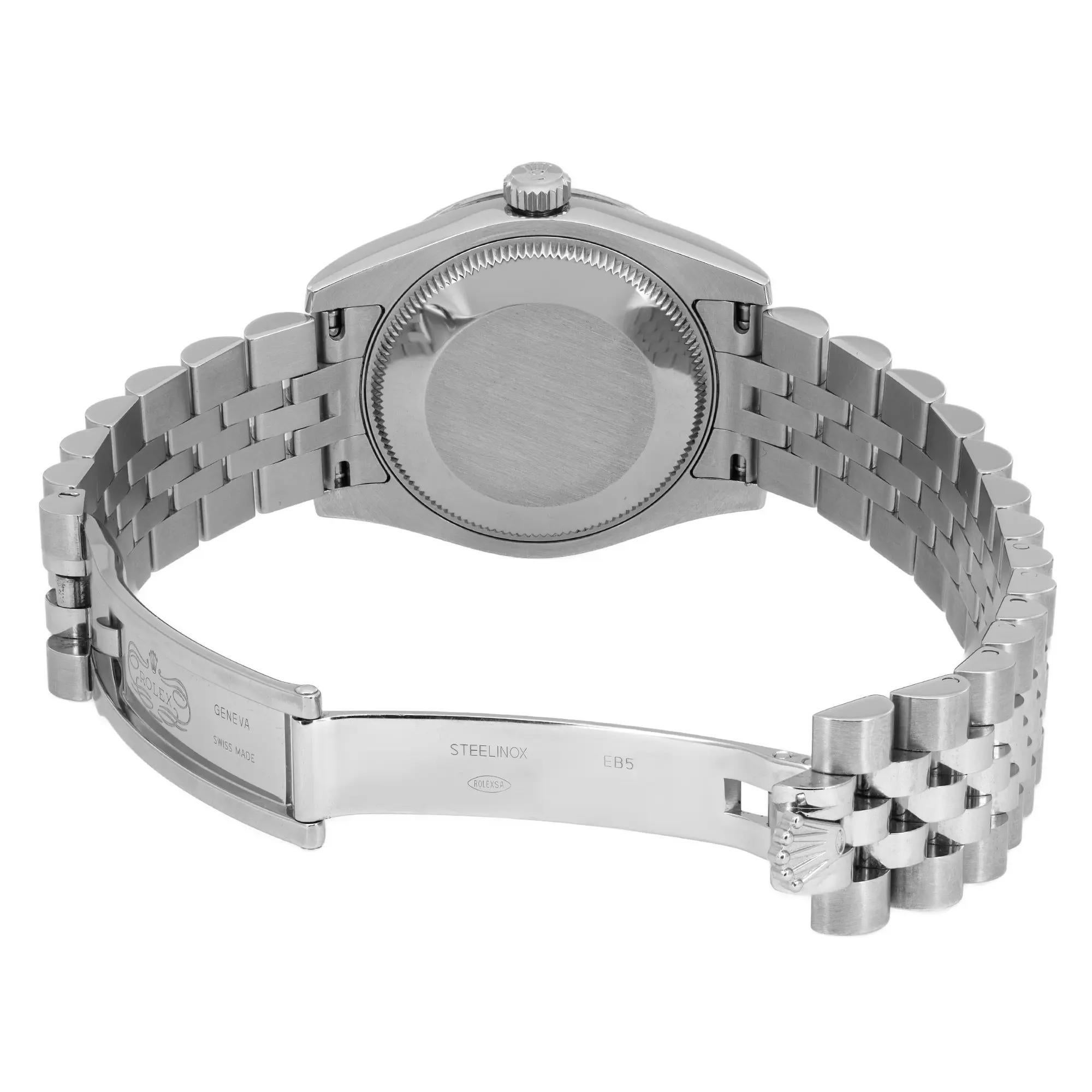 Rolex Datejust 31 18K White Gold Steel Light Pink MOP Diamond Dial Watch 178344 For Sale 1