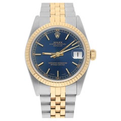 Rolex Datejust 31 68273 Blaue Stick Edelstahl/Gelbgolduhr Circa 1993