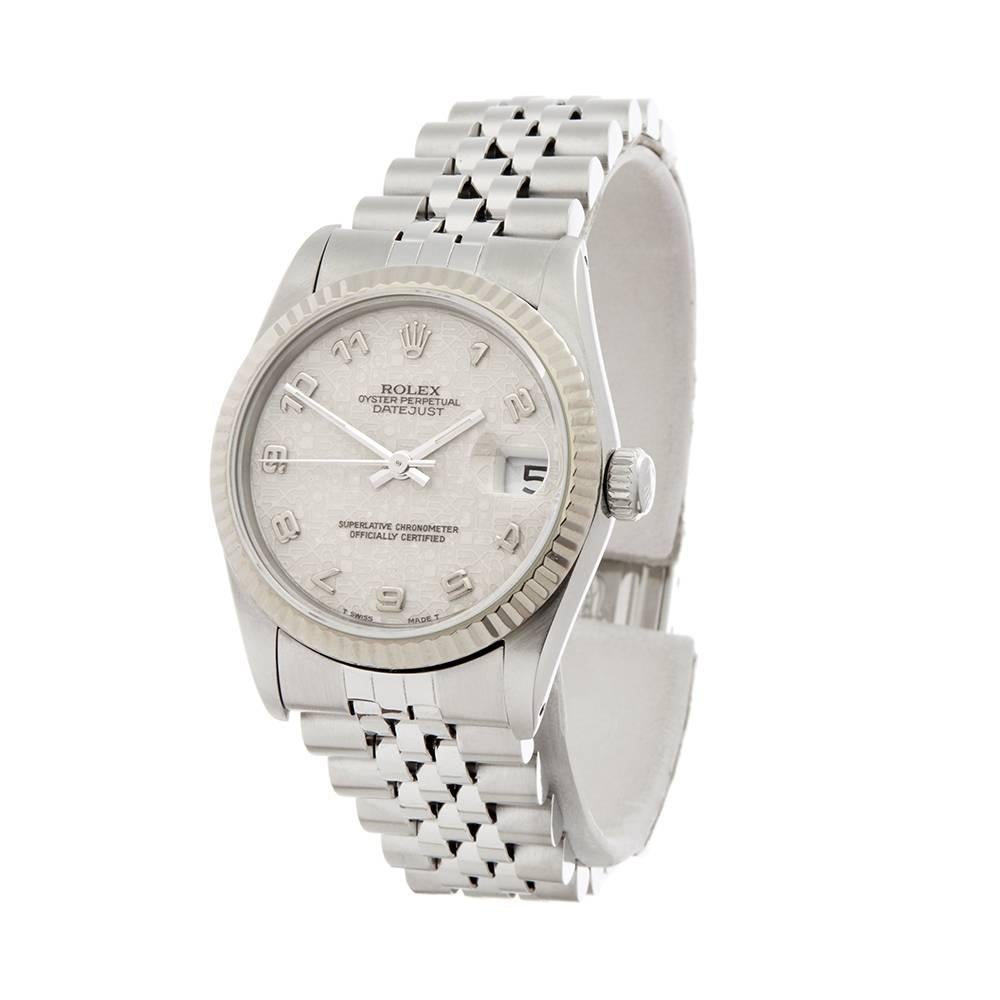 Ref: W5042
Manufacturer: Rolex
Model: Datejust
Model Ref: 68274
Age: 
Gender: Ladies
Complete With: Xupes Presenation Pouch
Dial: Cream Arabic Jubilee
Glass: Sapphire Crystal
Movement: Automatic
Water Resistance: To Manufacturers