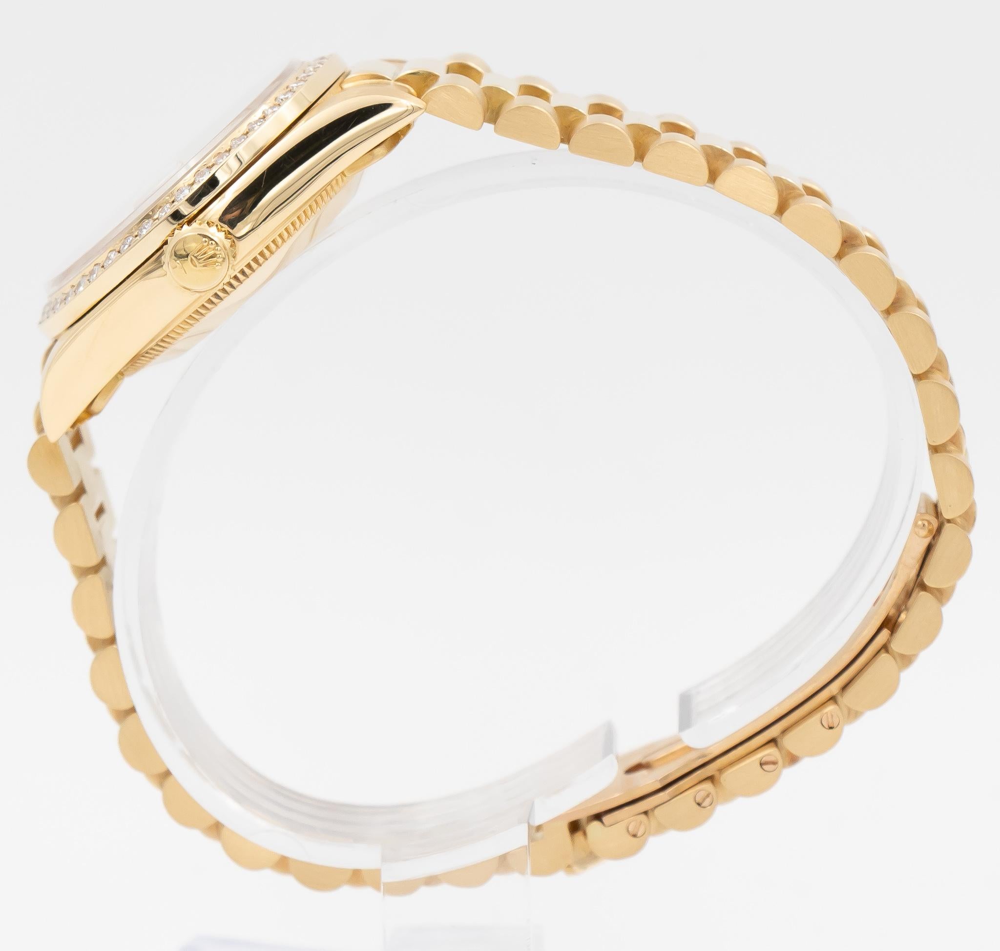 Women's Rolex Datejust 31 68278, 18 Karat Gold and Diamond Ladies Watch, circa 1988