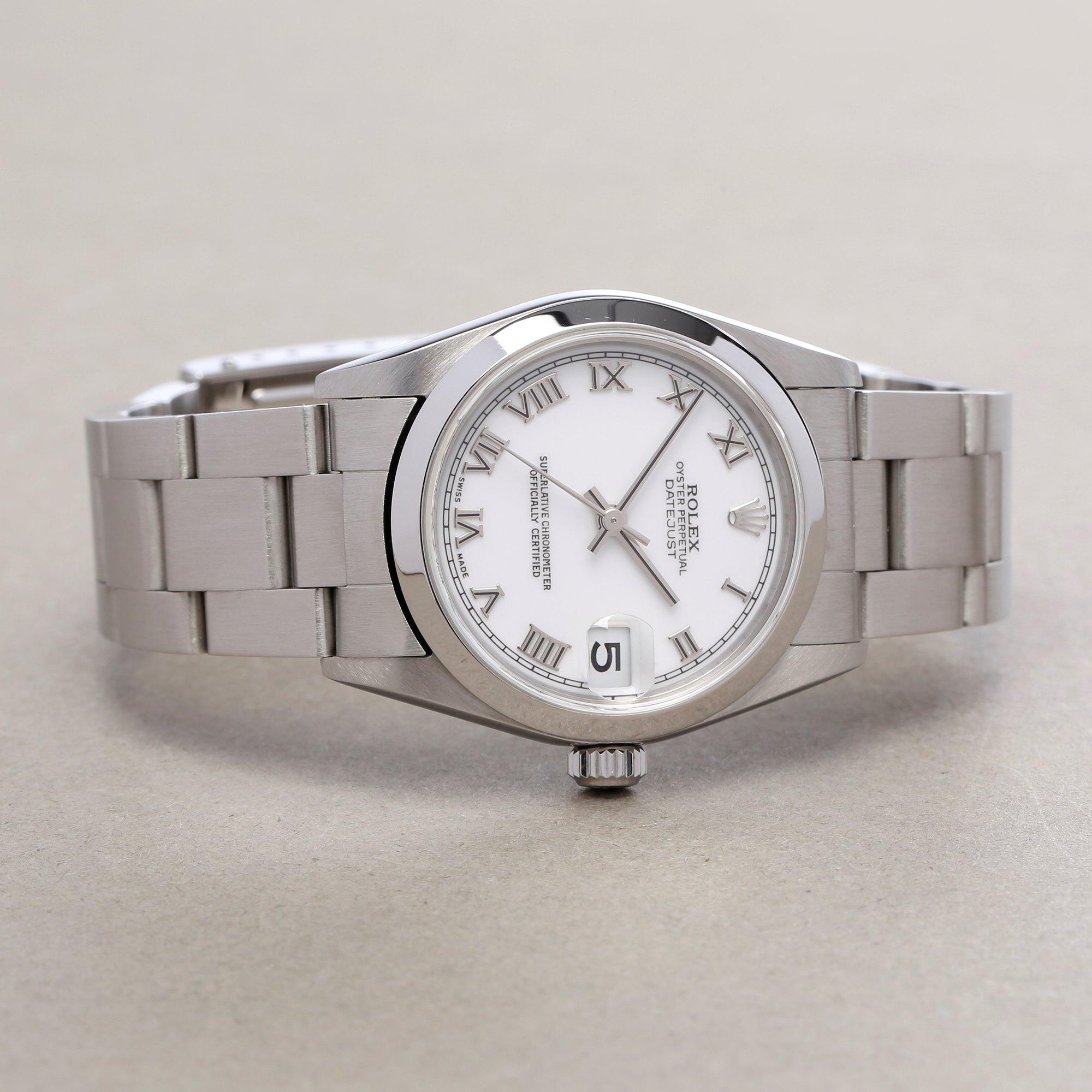 Rolex Datejust 31 78240 Ladies Stainless Steel Watch In Excellent Condition In Bishops Stortford, Hertfordshire
