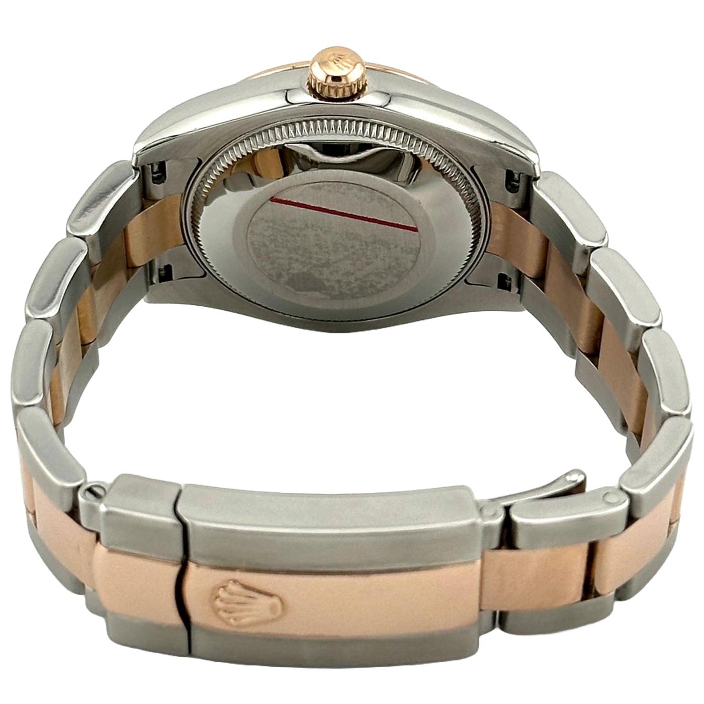 Rolex Datejust 31 Chocolate VI Diamond Dial Fluted Bezel Rose Gold Watch 178271 For Sale 3