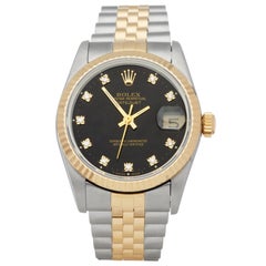 Used Rolex DateJust 31 Diamond Stainless Steel and Yellow Gold 68273