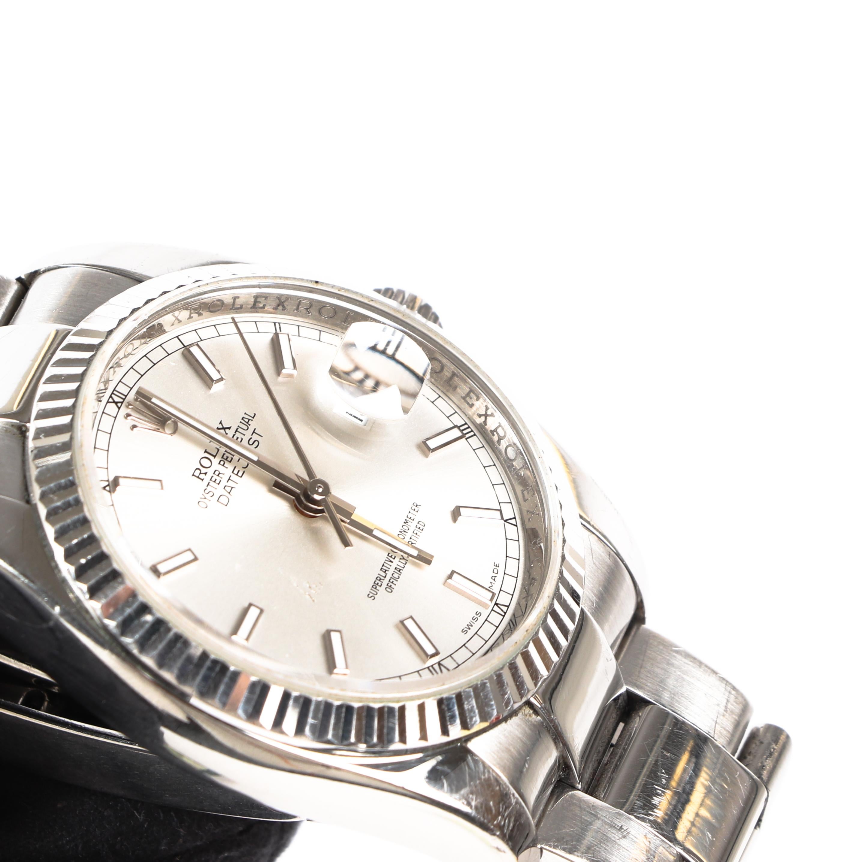 Rolex Datejust 31 Diamond Steel Watch In Good Condition For Sale In Antwerp, BE