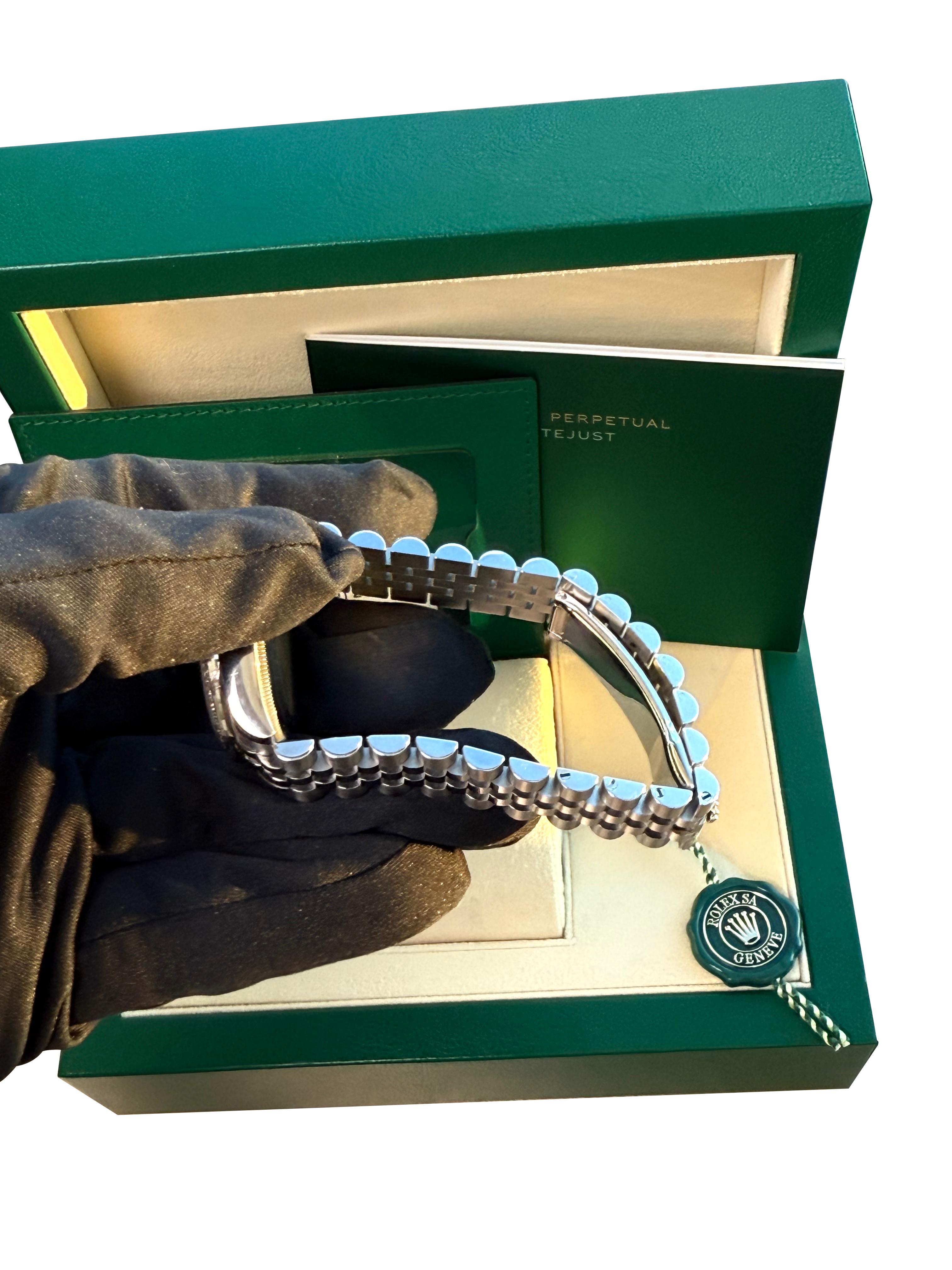 Rolex Datejust 31 Gold Stahl Perlmutt VI Diamant Zifferblatt Lünette Uhr 178384 im Angebot 10