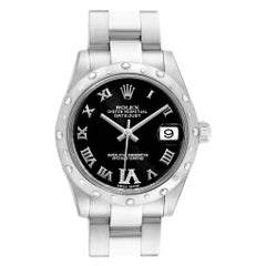Rolex Datejust 31 Midsize Black Dial Steel Diamond Watch 178344