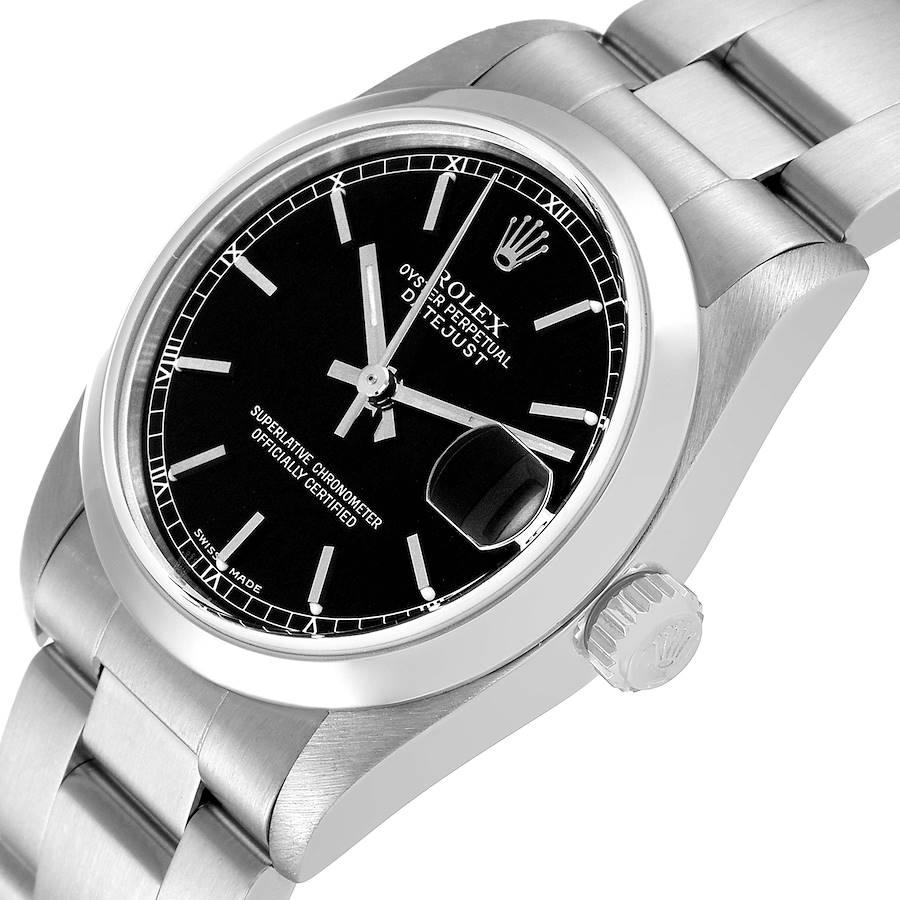 Rolex Datejust 31 Midsize Black Dial Steel Ladies Watch 78240 1