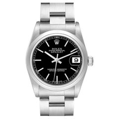 Used Rolex Datejust 31 Midsize Black Dial Steel Ladies Watch 78240