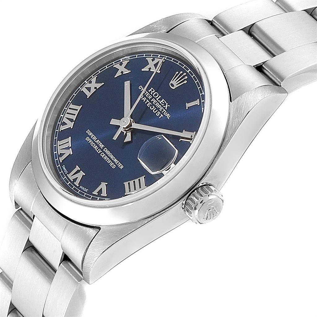 Rolex Datejust 31 Midsize Blue Dial Steel Ladies Watch 78240 In Excellent Condition In Atlanta, GA